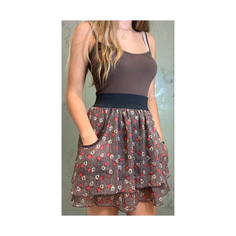 Flowy Floral Skirt with Pockets